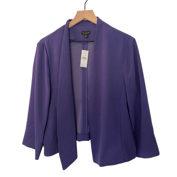 New With Tags Ann Taylor Purple Relaxed Blazer Women's XL - Picture 5 of 5